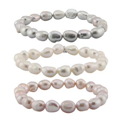 Süßwasserzuchtperlen-Silberarmbänder (TPC)