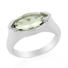 Grüner Amethyst-Herren-Silberring