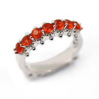 Mexikanischer Feueropal-Silberring (Dallas Prince Designs)