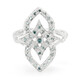 Fancy-Diamant-Silberring