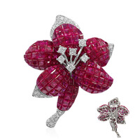 Burmesischer Rubin-Goldbrosche (Estée Collection)