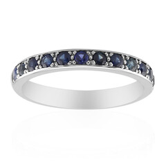 Blauer Saphir-Silberring