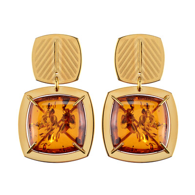 Baltischer Cognac-Bernstein-Silberohrringe (dagen)