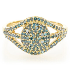 Fancy-Diamant-Silberring