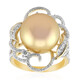 Goldene Kabira-Südseeperlen-Goldring (TPC)