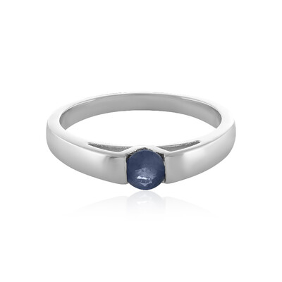 Blauer Saphir-Silberring