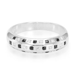 Schwarzer Spinell-Silberring