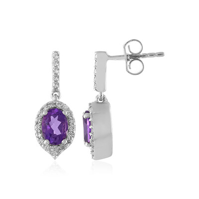 Marokkanischer Amethyst-Silberohrringe