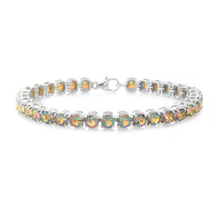 Polarlicht-Quarz-Silberarmband