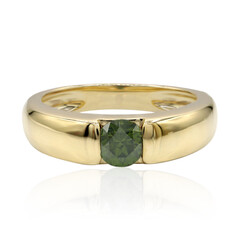 Grüner VS1 Brillant-Goldring