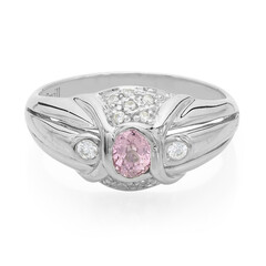 Padparadscha-Saphir-Silberring