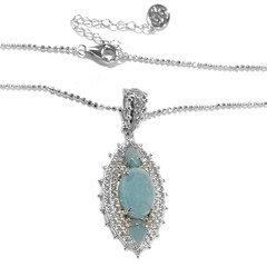 Aquamarin-Silberhalskette (Dallas Prince Designs)