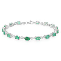 Sambia-Smaragd-Silberarmband