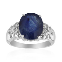 Blauer Saphir-Silberring