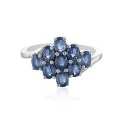 Blauer Saphir-Silberring