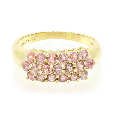 Nicht erhitzter Padparadscha-Saphir-Goldring (AMAYANI)