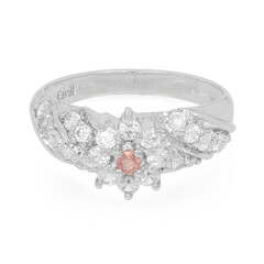 Padparadscha-Saphir-Silberring