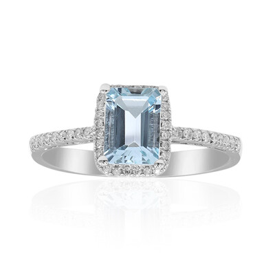 AAA-Brasilianischer Aquamarin-Goldring