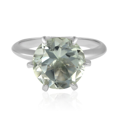 Grüner Amethyst-Silberring