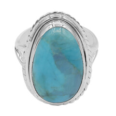 Blauer Kingman Mohave-Türkis-Silberring