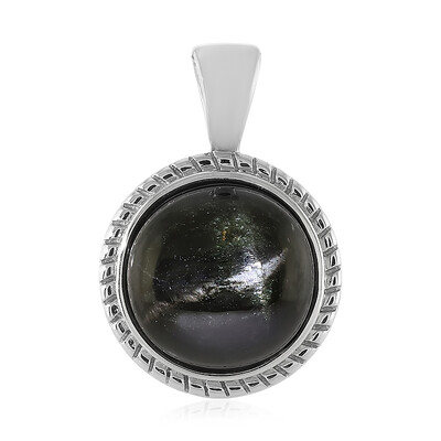 Indischer Stern-Diopsid-Silberanhänger