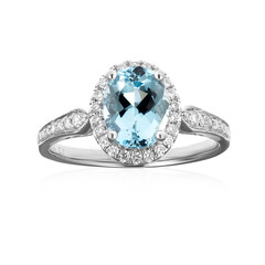 AAA-Brasilianischer Aquamarin-Goldring (CIRARI)