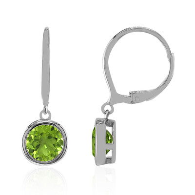 Burmesischer Peridot-Silberohrringe