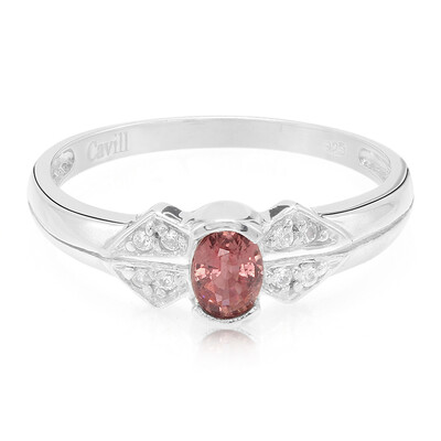 Padparadscha-Saphir-Silberring
