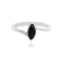 Schwarzer Onyx-Silberring