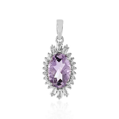 Lavendel-Amethyst-Silberanhänger