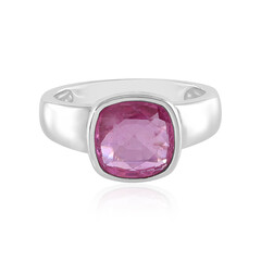 Pinkfarbener Madagaskar-Saphir-Silberring