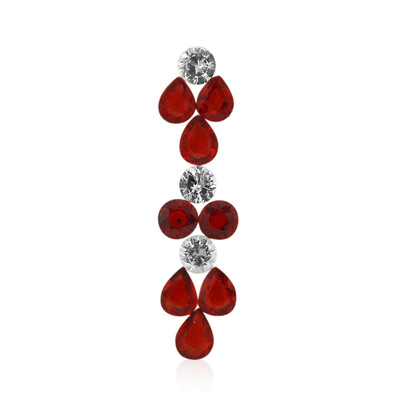 Tansanische Rubine & Weiße Saphire 2,56 ct