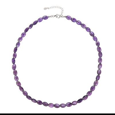 Sambia-Amethyst-Silberhalskette