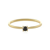 Schwarzer Diamant-Goldring