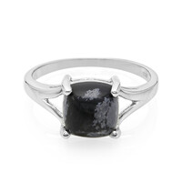 Schneeflocken-Obsidian-Silberring
