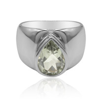Grüner Amethyst-Silberring