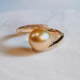 Goldene Süßwasserzuchtperlen-Goldring (CIRARI)