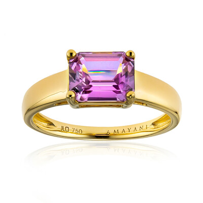Pinkfarbener Diaspor-Goldring (AMAYANI)