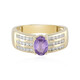 Nicht erhitzter Purpurfarbener Ceylon-Saphir-Goldring (Adela Gold)