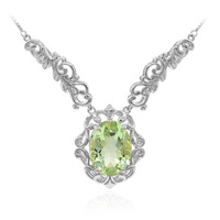 Grüner Amethyst-Silbercollier