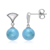 Larimar-Silberohrringe