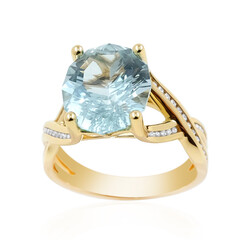 AAA-Brasilianischer Aquamarin-Goldring (de Melo)