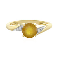 Gelber Madagaskar-Saphir-Silberring