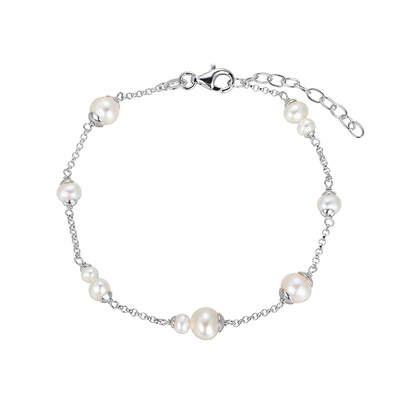 Süßwasserzuchtperlen-Silberarmband