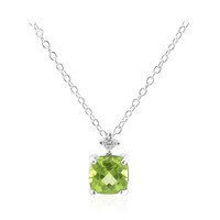 Burmesischer Peridot-Silberhalskette