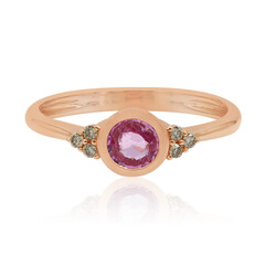 Pinkfarbener Saphir-Goldring