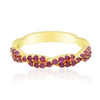 Burmesischer Rubin-Goldring (Adela Gold)