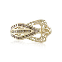 I2 Champagner-Diamant-Goldring (Ornaments by de Melo)