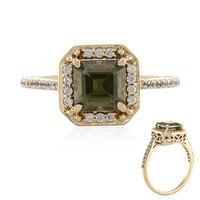 Grüner Ceylon-Zirkon-Goldring