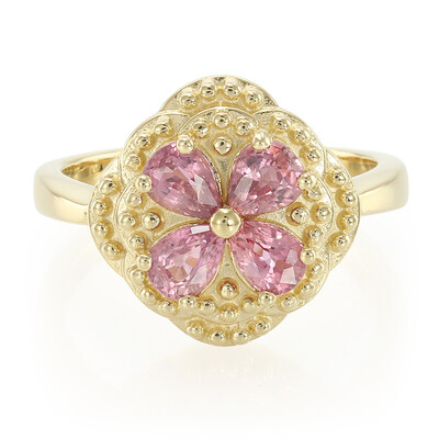 Nicht erhitzter Padparadscha-Saphir-Goldring (AMAYANI)